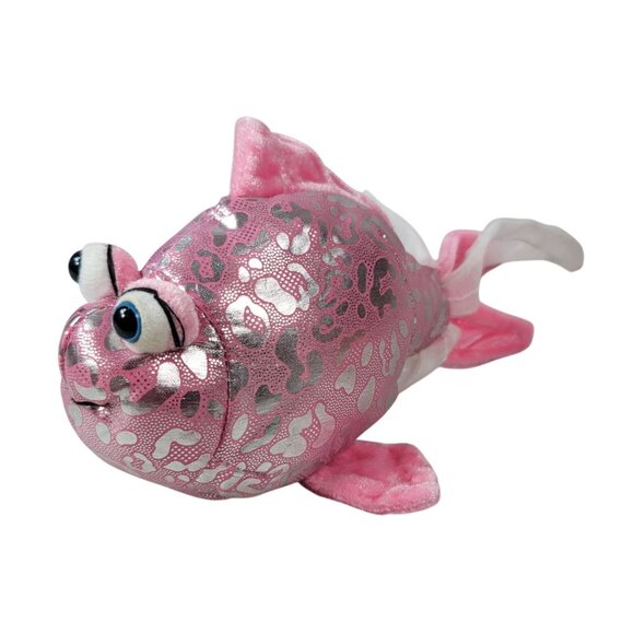 2/$15 Webkinz Lil'Kinz Pink Glitter Fish Plush Silver Googly No Codes Ganz HS525 - Picture 2 of 11